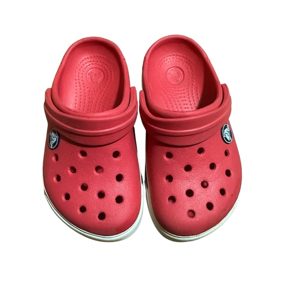 Crocs toddler red classic slid on Size 8-9C - Picture 2 of 3